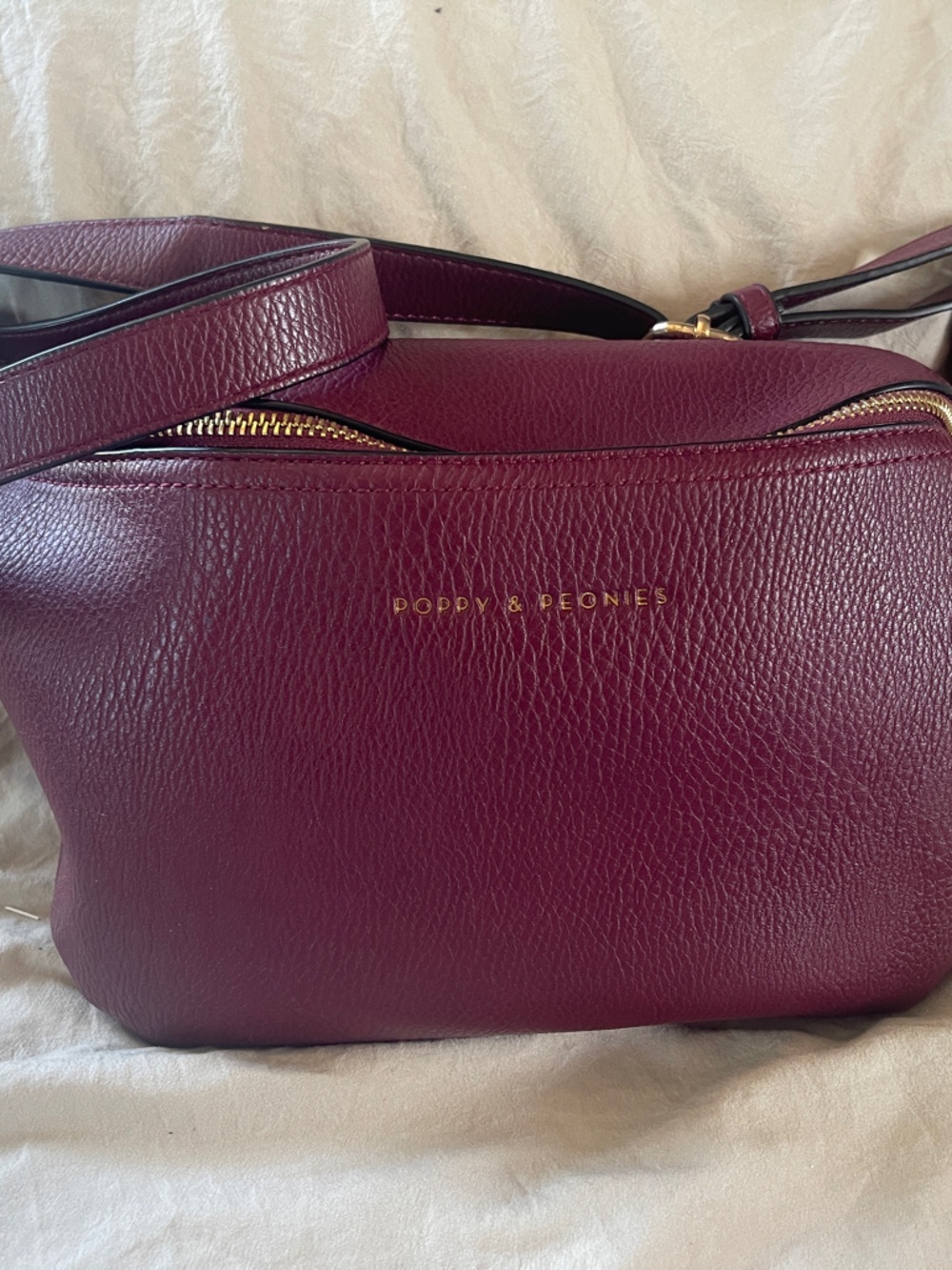 Poppy & Peonies Large Sidekick Vegan Leather Canadian made